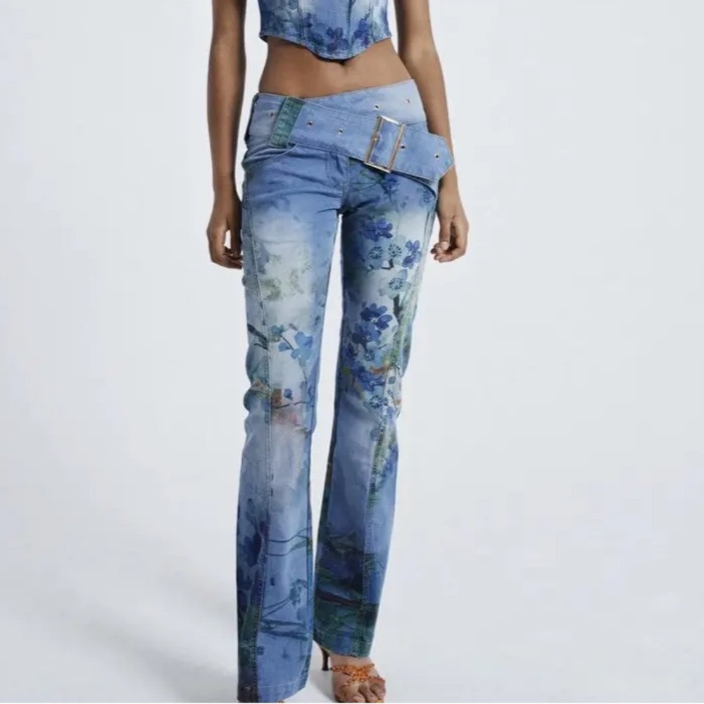 JADED LONDON LA RAMBLA DENIM LOW RISE JEANS